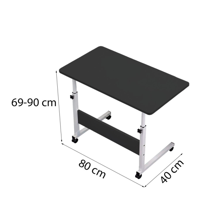 Leziter Masă pentru laptop cu înălțime reglabilă 80x40 cm negru [3]