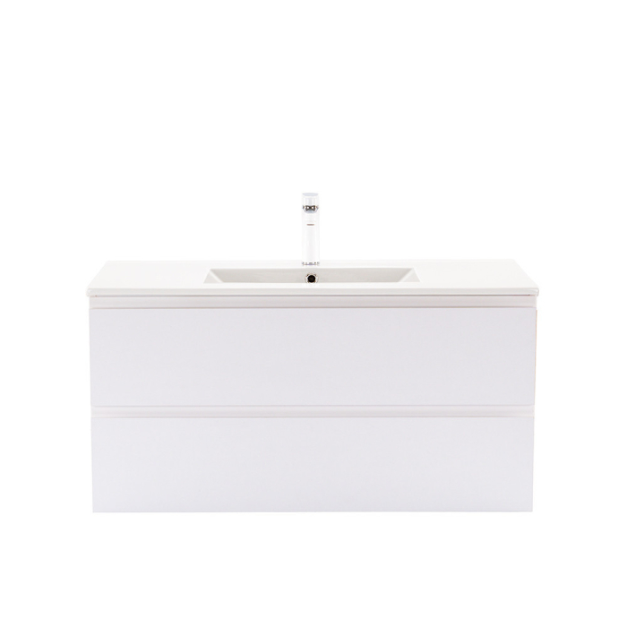 Leziter Vario Pull 100 dulap de bază cu chiuvetă alb-alb [4]