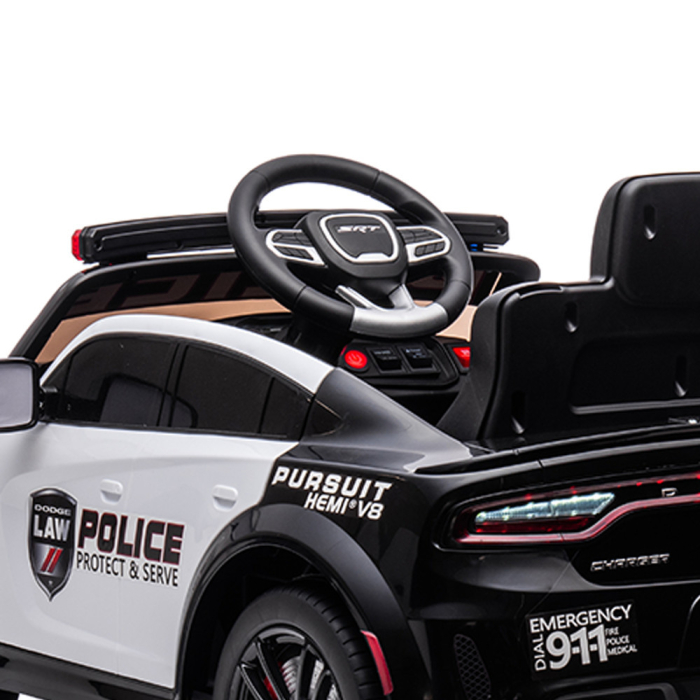 Leziter Mașină de poliție electrică Dodge neagră [10]