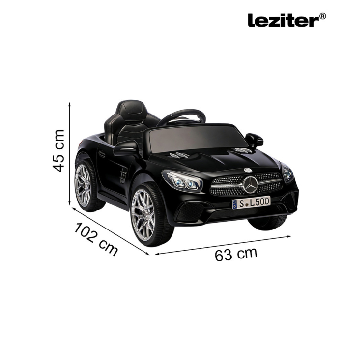 Leziter Mașină electrică Mercedes Benz SL 500 negru [3]