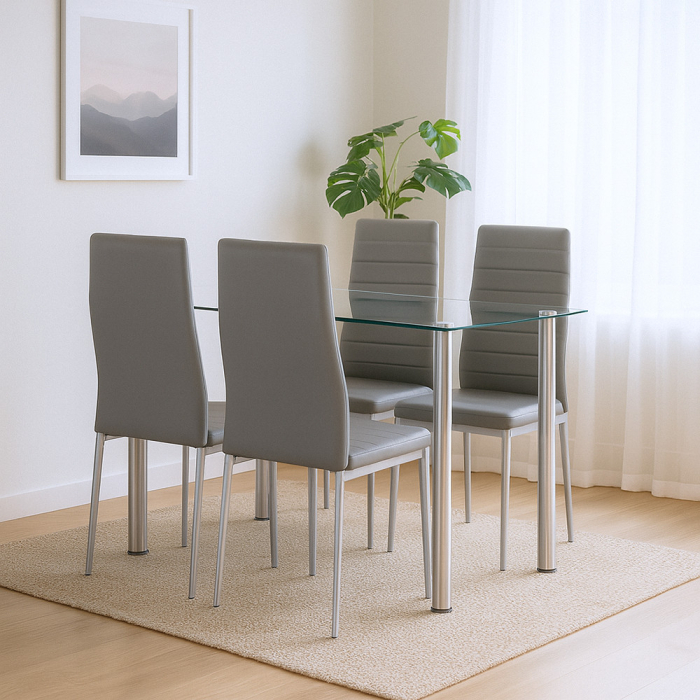 Leziter Mateo 4+1 set de sufragerie gri-gri [2]