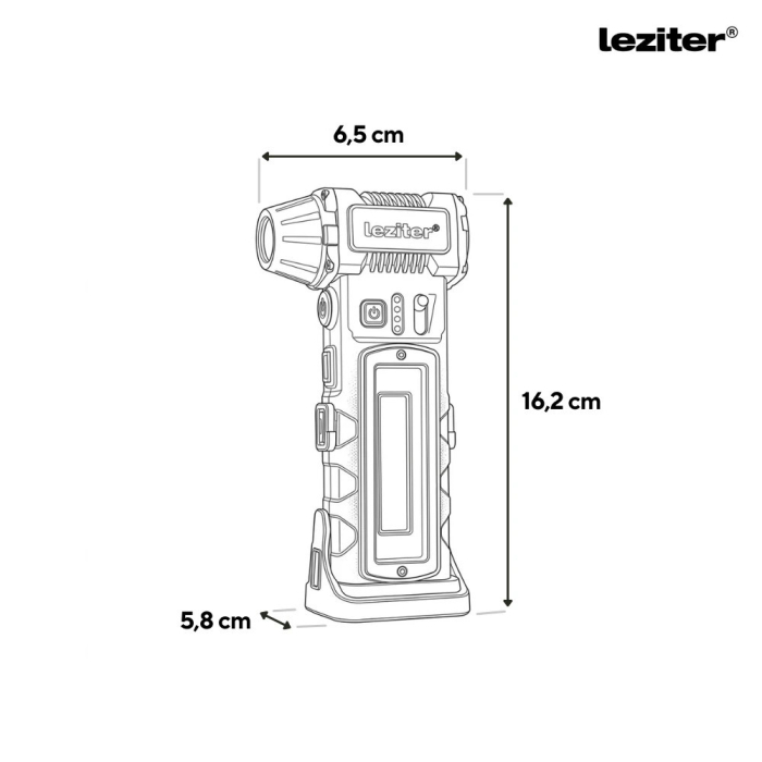 Leziter Măturător multifuncțional cu lumină de urgență [3]