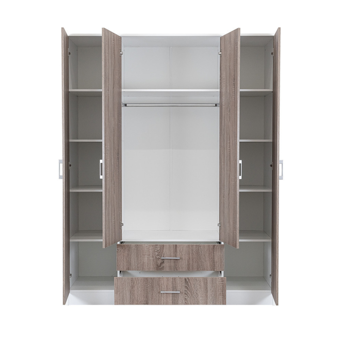 Leziter Miami dulap 160x205 cm york stejar-alb [4]