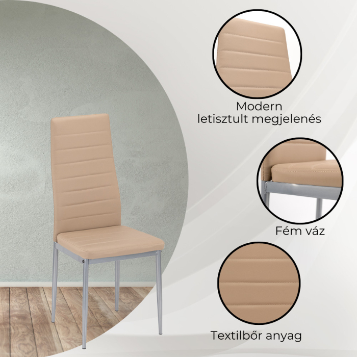 Leziter Midland 4+1 set de luat masa bej-gri [6]