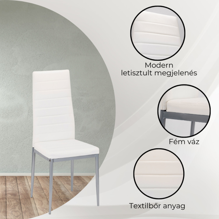 Leziter Midland 4+1 set de sufragerie alb-gri [6]