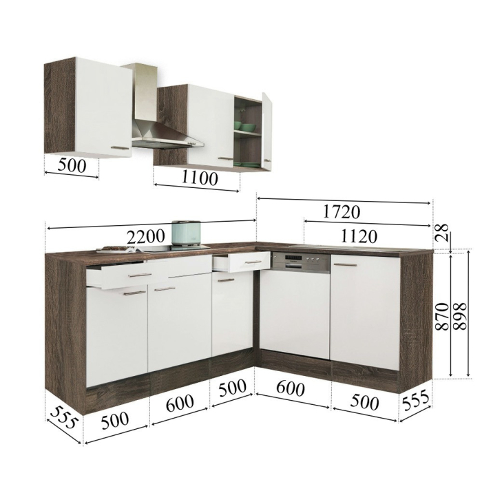 Leziter Mobilă de bucătărie de colț Yorki 220 [10]