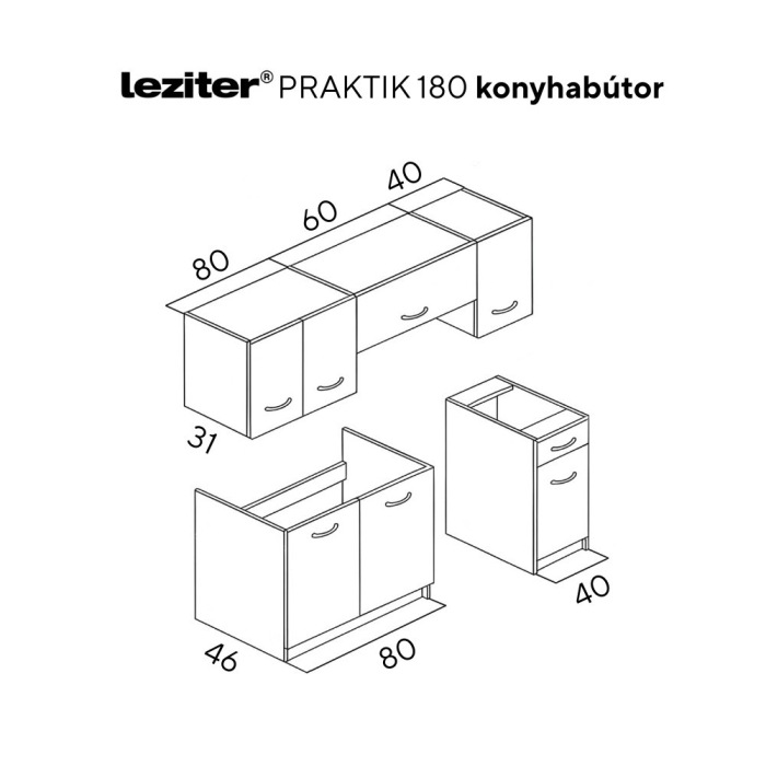 Leziter Mobilier de bucătărie Praktik 180 [3]