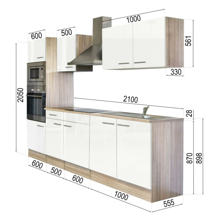 Leziter Mobilier de bucătărie Yorki 270 cu cuptor și cuptor cu microunde [9]