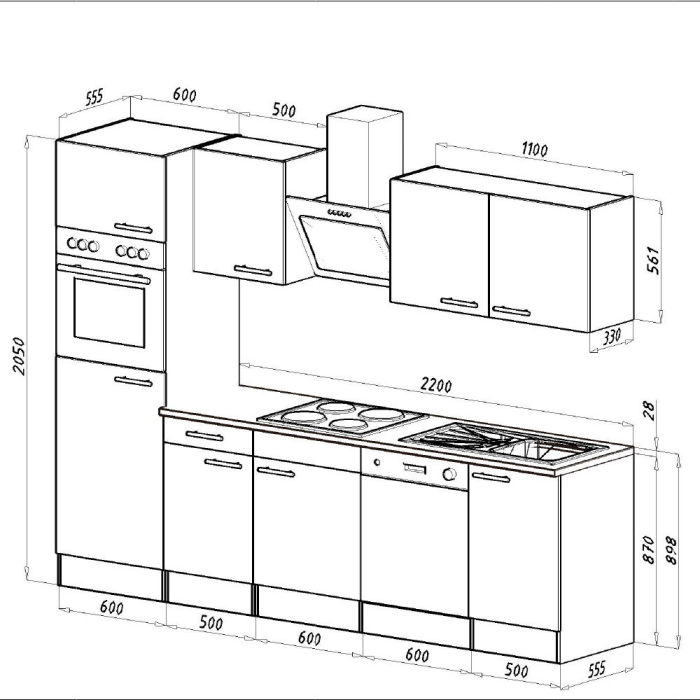 Leziter Mobilier de bucătărie Yorki 280 cu cuptor și cuptor cu microunde [4]
