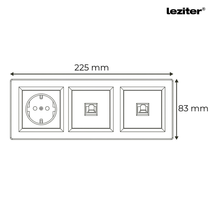 Leziter Mufa Nova III cu doi conectori UTP cu cadru alb [3]
