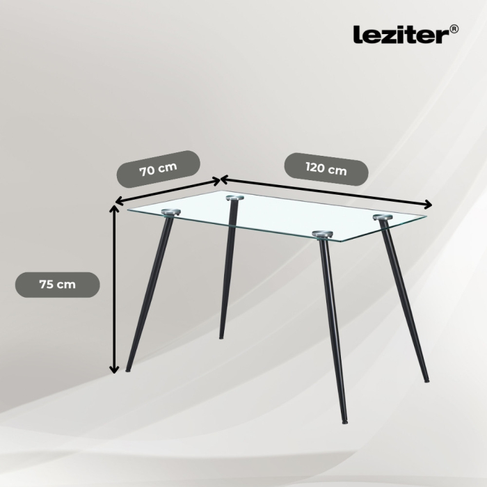 Leziter Nash 4+1 set de sufragerie gri-negru [3]