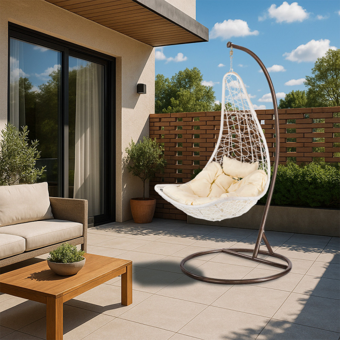 Leziter Natal grădină hamac alb-maro [2]