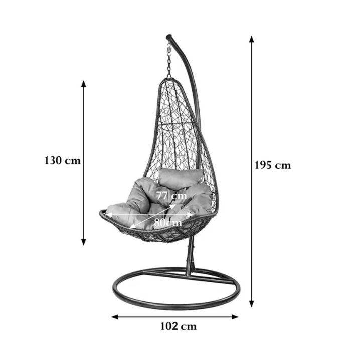 Leziter Natal grădină hamac alb-maro [3]