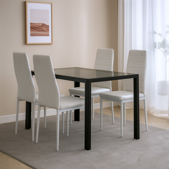 Leziter Nicole 4+1 set de sufragerie alb [2]