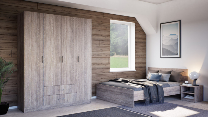 Leziter Miami noptieră deschisă 40x40 cm york stejar-york stejar [2]