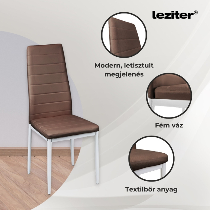 Leziter Norman 4+1 set de sufragerie maro [6]