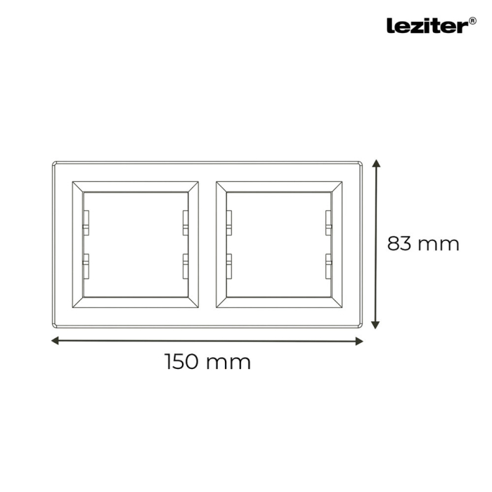 Leziter Nova cadru două orizontale alb [3]