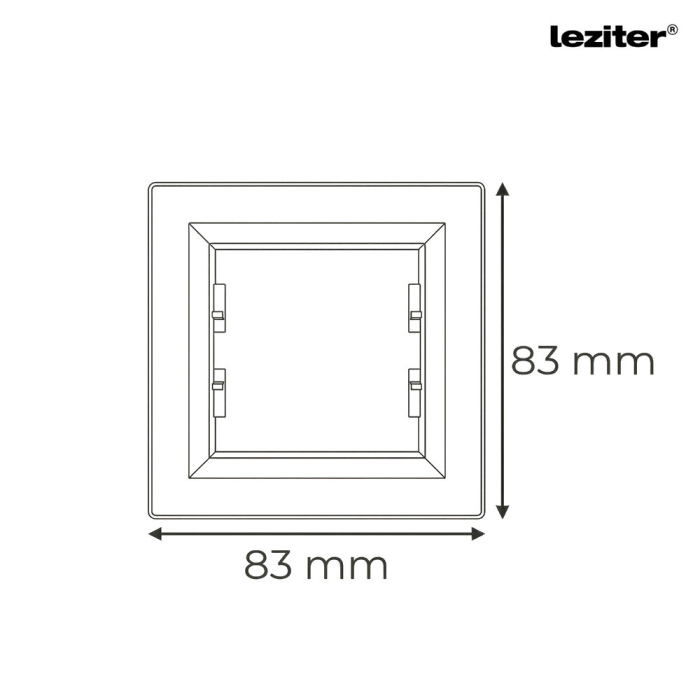 Leziter Nova cadru simplu alb [3]