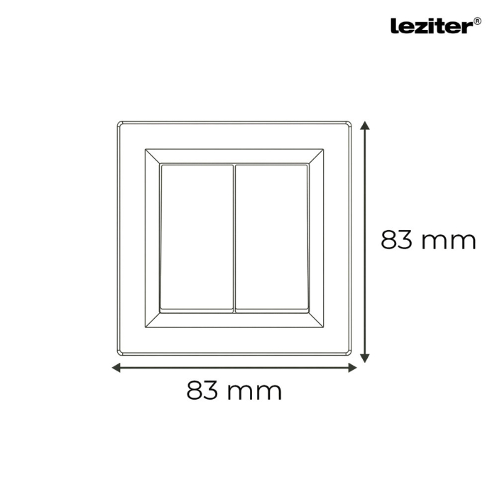 Leziter Nova candelabru comutator 105 cu cadru alb [3]