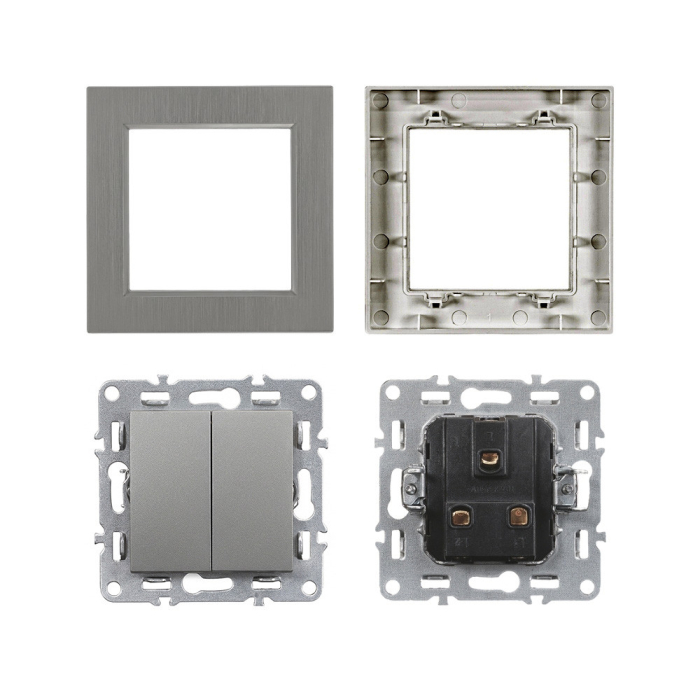 Leziter Nova candelabru comutator 105 cu cadru gri [5]