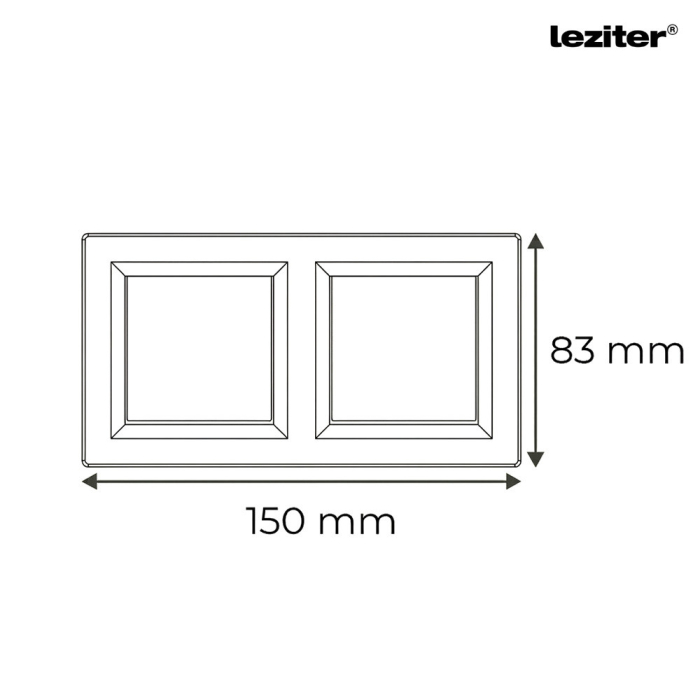 Leziter Nova comutator dublu 106 alb cu cadru dublu [3]
