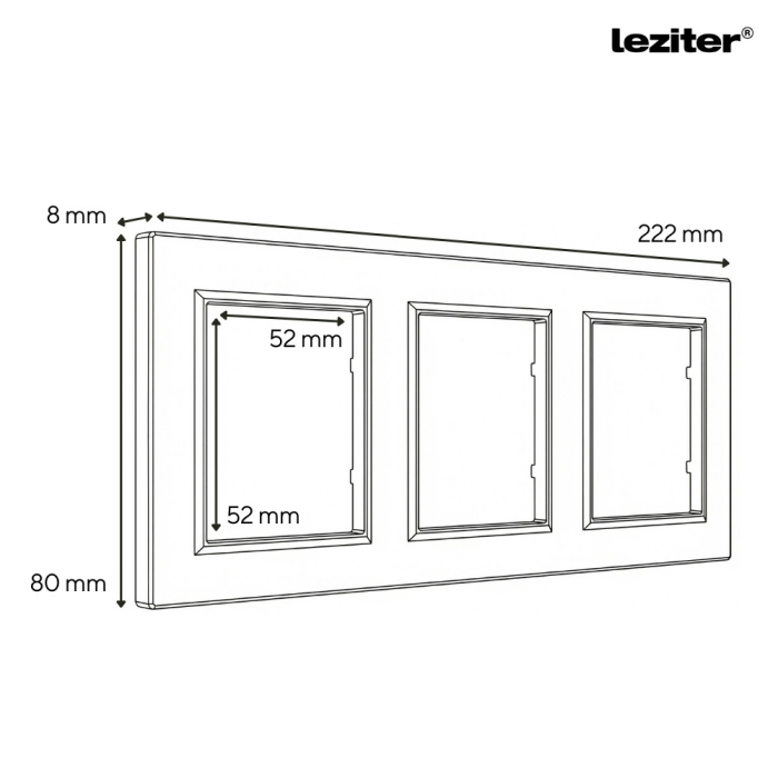 Leziter Nova III două premiu cu priză TV cu cadru gri [2]