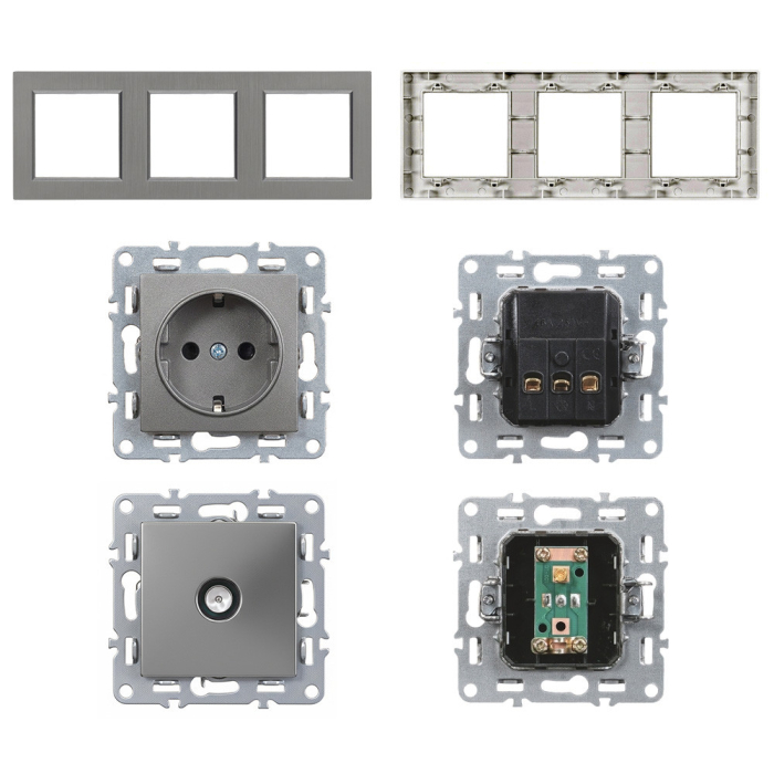 Leziter Nova III două premiu cu priză TV cu cadru gri [5]
