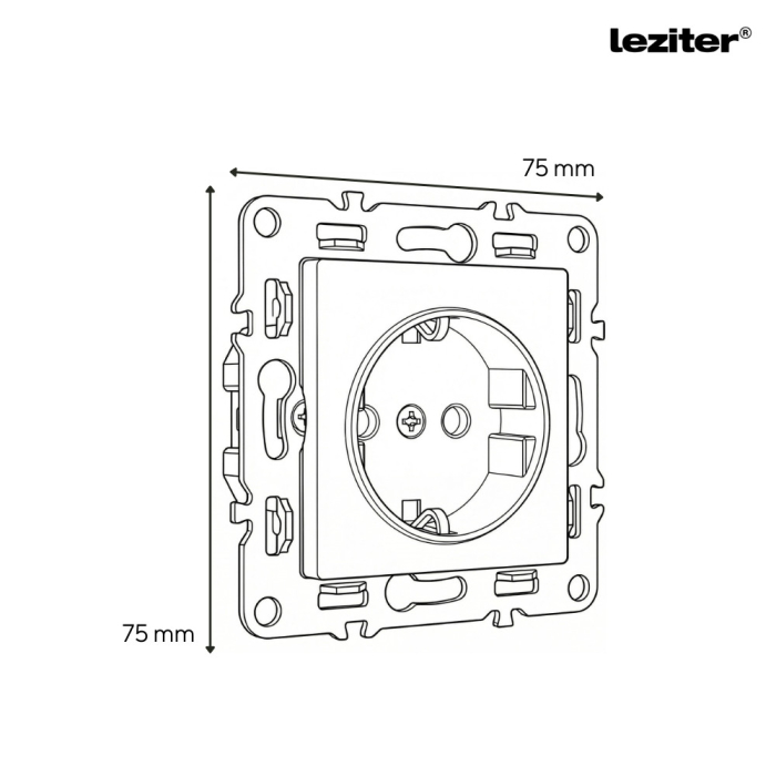 Leziter Nova IV three prize cu conector UTP cu cadru gri [3]
