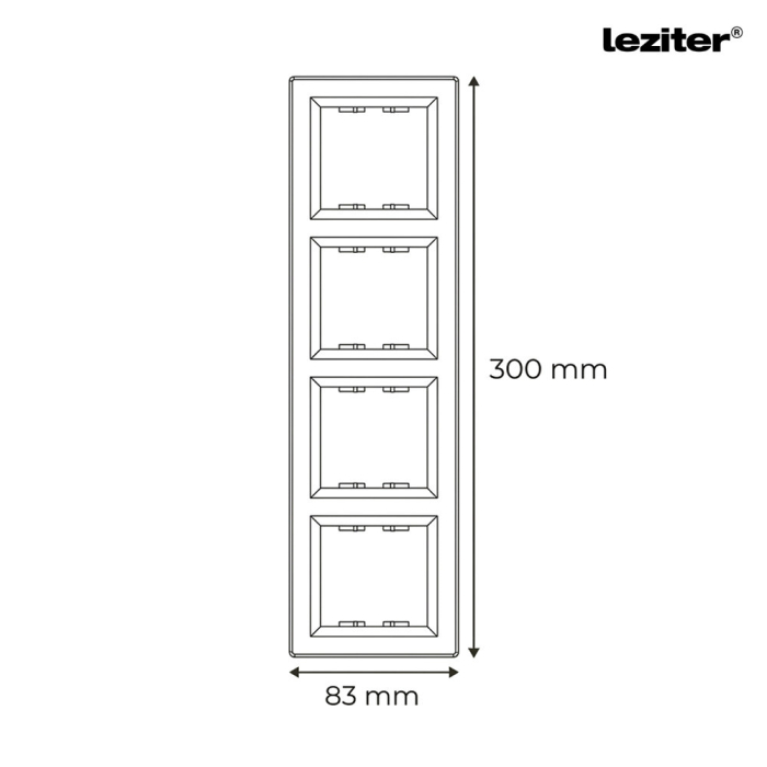 Leziter Nova patru rame orizontale alb [3]