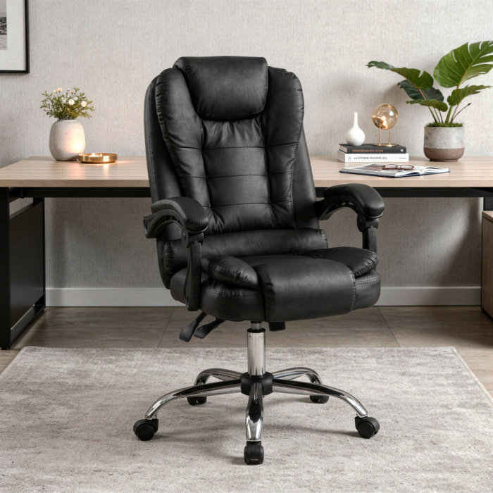 Leziter Optima birou scaun pivotant negru [2]