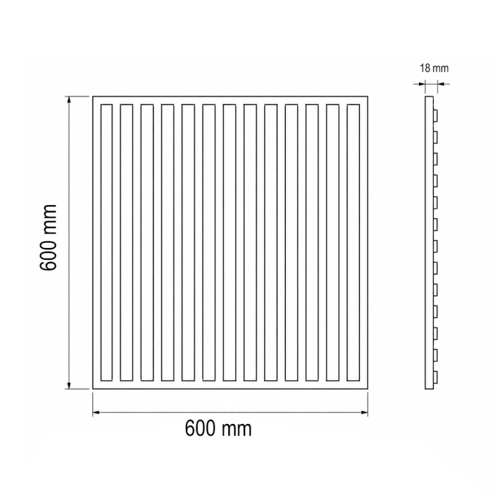Leziter Panou acustic de perete Deco II cu aspect de nuc, 60x60x1,8 cm [3]
