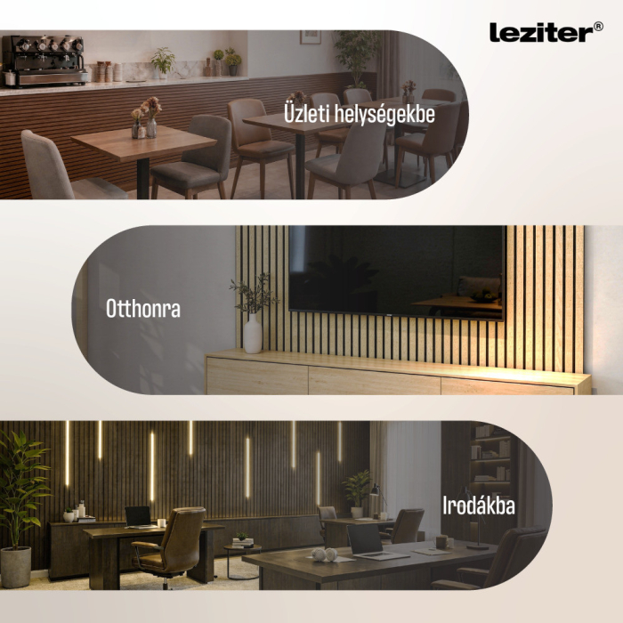 Leziter Panou acustic de perete Deco VIII cu aspect de nuc, 60x60x1,8 cm [7]
