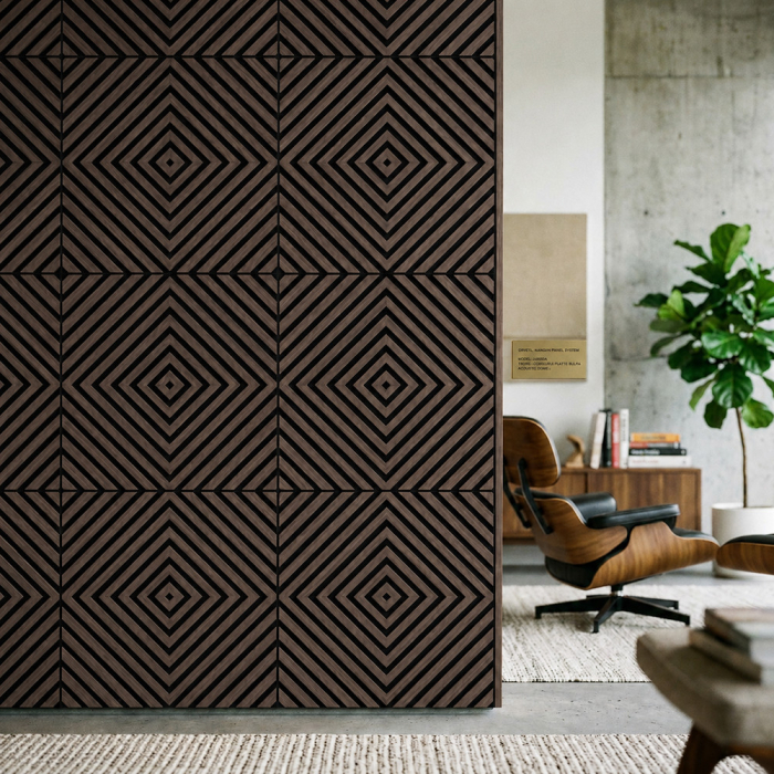 Leziter Panou acustic de perete Deco XI cu aspect de stejar uleiat, 60x60x1,8 cm [2]