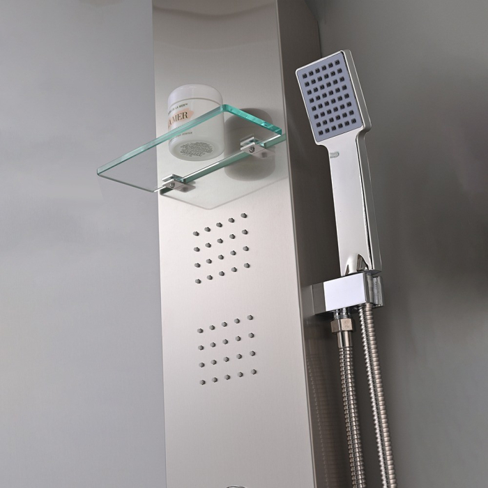 Leziter Panou de duș cu hidromasaj Alegro Silver, oțel inoxidabil [10]