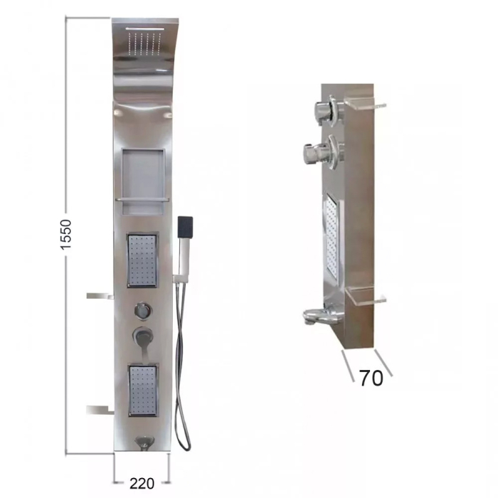 Leziter Panou de duș cu hidromasaj Angel [3]