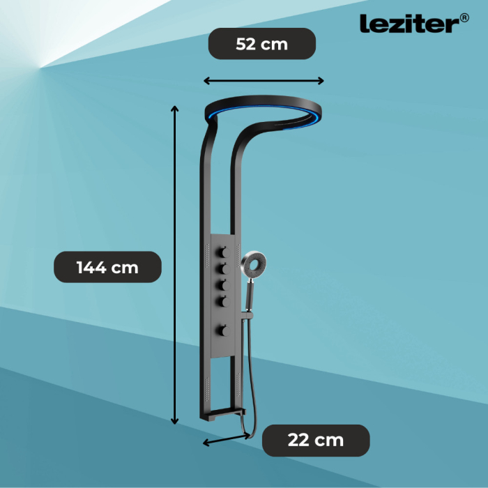 Leziter Panou de duș cu hidromasaj de lux [3]