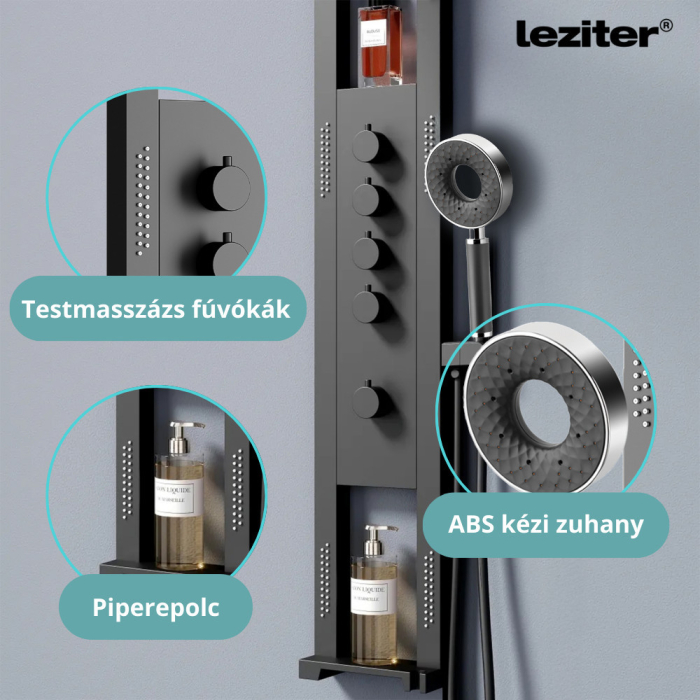 Leziter Panou de duș cu hidromasaj de lux [4]