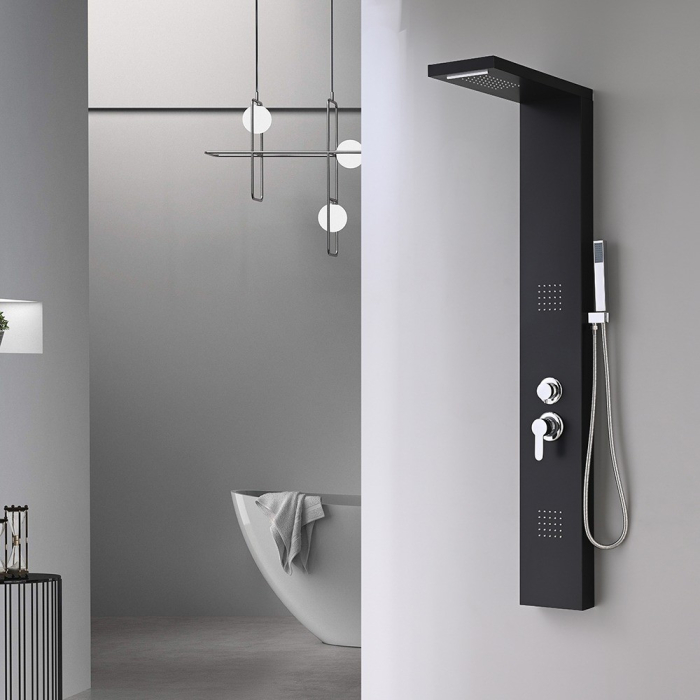 Leziter Panou de duș cu hidromasaj Malaga Black [4]