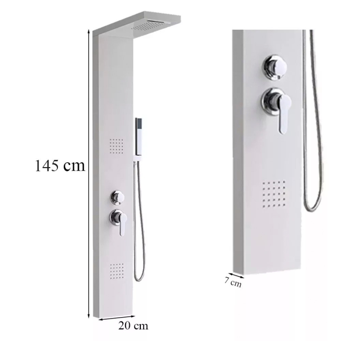 Leziter Panou de duș cu hidromasaj Malaga White [3]