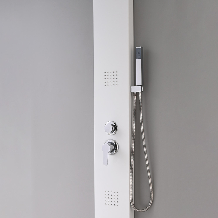 Leziter Panou de duș cu hidromasaj Malaga White [8]