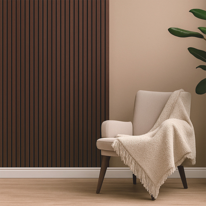 Leziter Panou de perete acustic cu efect de nuc 260x60x1,8 cm [2]