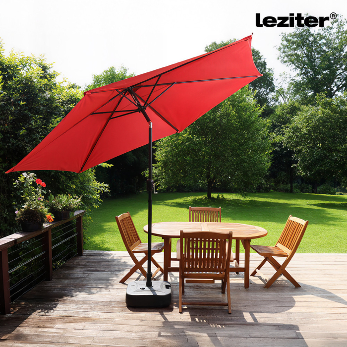 Leziter Parasol de grădină Solari roșu 300 cm [2]