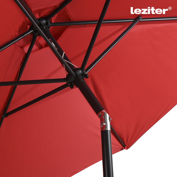 Leziter Parasol de grădină Solari roșu 300 cm [6]