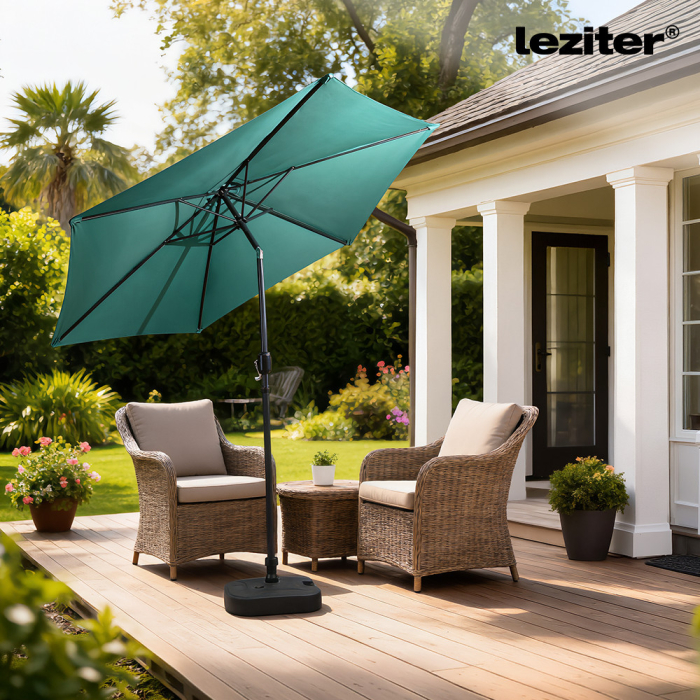 Leziter Parasol de grădină Solari verde 300 cm [2]