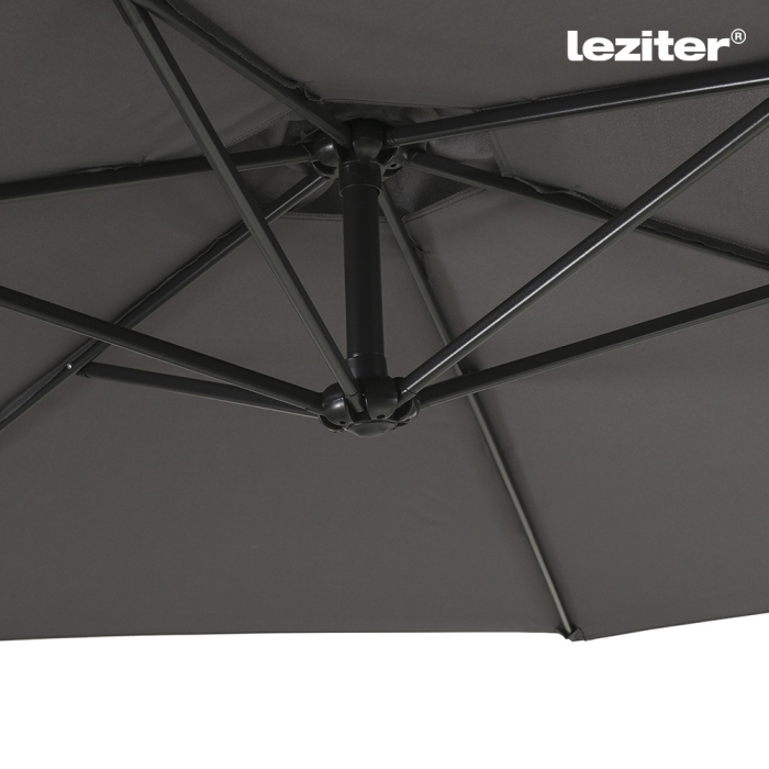 Leziter Parasol de grădină Sunny gri 300 cm [5]