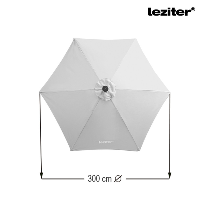 Leziter Parasol de grădină Sunny gri 300 cm [3]