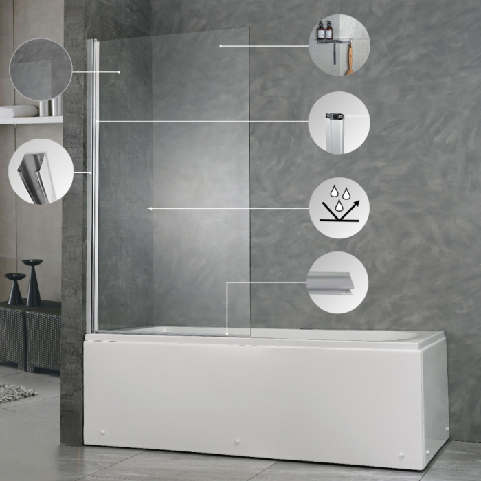 Leziter Paravan de baie Eva 80x140 cm [6]