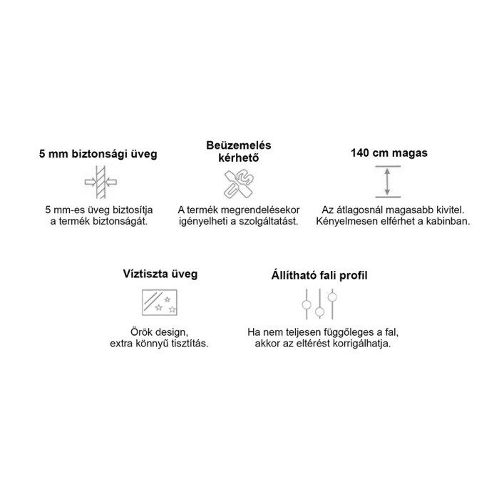 Leziter Paravan de baie Ewony 120x140 cm [5]