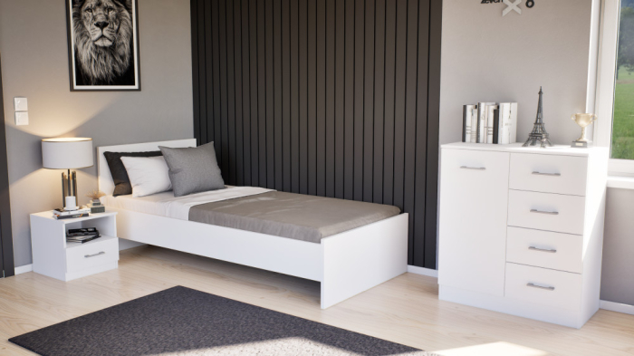 Leziter Pat single Miami 90x200 cm alb-alb [2]