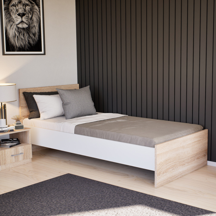 Leziter Pat single Miami 90x200 cm stejar sonoma-alb [2]